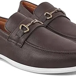 clog london Men's Synthetic Leather Loafers for All Occasions Slip-On Casual Shoes-picture-39