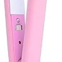 ZURU BUNCH®Mini Ceramic Electronic Hair Straightener 220V Crimper Flats Iron (PINK)-picture-57