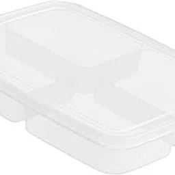 Merishopp W/Lid Keep Storage Container Food Holder 4 Grids for Kitchen Cupboard L-picture-15