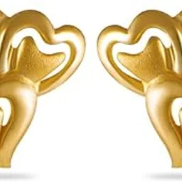 joyalukkas Impress Collection 22k Yellow Gold Stud Earrings for Women-picture-10