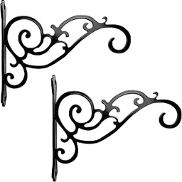 Swarush Hanging Plant Bracket Wall Hook Hanging Plant Brackets,Black Iron Plants Indoor/Outdoor Planter Hangers Hooks,for Hanging Lanterns,Bird Feeders,Wind Chimes,Planters (pack 3)-picture-51