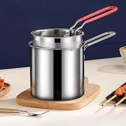 Stainless Steel Deep Frying Pot with Strainer Basket, 1200 ML Capacity, 30L x 16W x 14H cm, 394g, Model 12026-picture-30