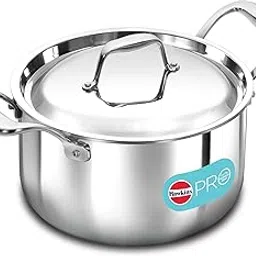 Hawkins 3 Litre Pro TriPly Stainless Steel Milk Pan with Stainless Steel Lid, Milk Pot, Sauce Pan, Silver (PSMP30S)-image-20