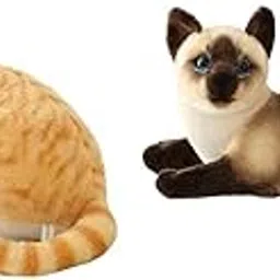Bnf® 2pcs Simulation Cats Animal Plush Padding Stuffed Toys Baby | Toys for Baby | Plush Baby Toys-image-4