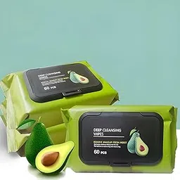 LOCANS Avocado Moisturizing Deep Cleasing Wipes || Makeup Remover Facial Wipes || Cucumber & Vitamin E Makeup Remover Wipes Hydrating, Refreshing, Soothing (Pack Of 1) (Makeup Wipes)-picture-11