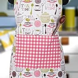 AIRWILL 100% Cotton Apron – Adjustable & Comfortable Kitchen Apron with Pockets, 1 pc-image-16