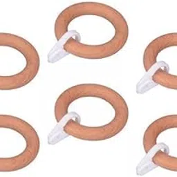 ARTISOUL® 3X6 Pieces Curtain Rings Hook Portable Curtain Pole Rings for Home Bar Warehouse | Home & Garden | Bath | Shower Curtain Hooks-picture-19