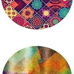 HEAVENGLOW 2X 1.2m Elastic Edged Polyester Fitted Table Cover up 47" Diameter Table-image-68
