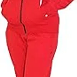 hautemoda Women's Zipper Fleece Track Suit with Hooded (Red, XX-Large)-picture-28