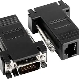 PAC VGA Extender 1 Pair | VGA Extender over Cat5 Cat6 RJ45 | USB LAN Card | Connect PC Laptop DVR to TV Projector Monitor | High Definition Signal Transmission | Black-image-8