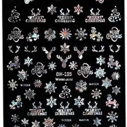 STYLEHEAVEN 4Xchristmas Nail Art Stickers Self-Adhesive Nails Decals Diy Dh-195 Silver|Health & BeautyNail Care, Manicure & Pedicure|Nail Art Accessories-image-3
