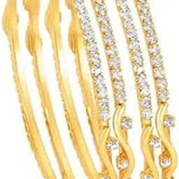 sukkhi Gold Plated AD Stone Bangles for Women-picture-30