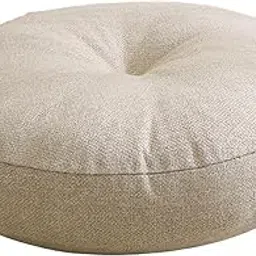 VELURA Round Floor Pillow Meditation Cushion for Bedroom Tea Ceremony Yoga Sofa Bed beige|1 Round Floor Pillow|Cushions & Pads| Yard, Garden & Outdoor Living |Home & Garden-picture-27
