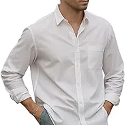 veirdo Men’s Pure Cotton Regular Fit Casual Shirt with Full Sleeves & Chest Pocket | Stylish Button-Down for Office, Party Sizes: S to 2XL-picture-41
