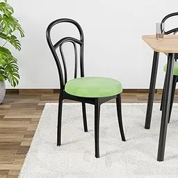 Nilkamal CHR4040 Plastic Mid Back Chair & Armless Chair with Leatherette Cushion | Chairs for Home| Dining Room | Living Room| Office - Outdoor - Garden |100% Polypropylene Stackable Chairs (Green)-image-3