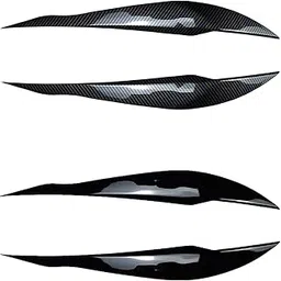 Merishopp Headlight Eyebrow Eyelid Cover Trim for 3 Series F30 F31 318i 320i Carbon Fiber Pattern-picture-30