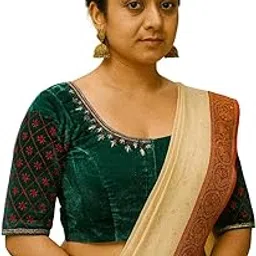 charmine chaya Velvet Designer Machine Embroidery Blouse-picture-10