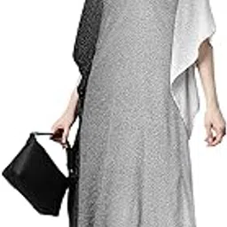 cottinfab Black Polka Printed Kimono Sleeve Crepe Kaftan Maxi Dress-picture-23