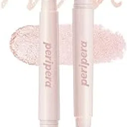 Peripera SUGAR TWINKLE DUO EYE SHADOW STICK (01 DEWY NUDE) - Shimmer, Highlighter, Convenient Eye Shadow Cream-picture-55