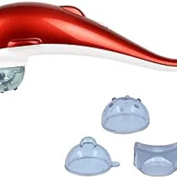 Dolphin Massager for Pain Relief – Handheld Dolphin Massager with Vibration & Infrared Therapy – Plug-in Full Body Massager for Stress Relief – Magnetic Therapy for Men & Women (Multicolour)-image-1