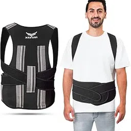 XTRIM Posture Corrector for Men & Women, Adjustable Back Support Belt for Back Pain Relief, Spine Posture Corrector with Soft Shoulder Pads, Back Straightener Belt (Large)-picture-35