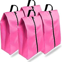 kraptick Travel Shoes Bags for Travelling, Shoe Bags Pouches Travel for Men and Women, Travel Shoe Bags (Pack of 4) (Pink)(DMFP169)-picture-27