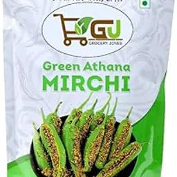 GROCERY JONES Green Stuffed Chili Pickle| green chilli pickle Marwadi Athana Mirchi pickle homemade hari mirch ka achar pickles - 200gm-image-5