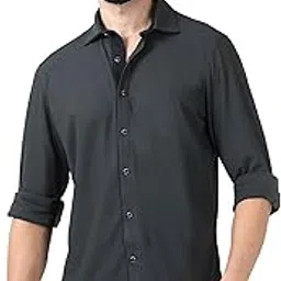 Men's Premium Full Sleeve Shirt | Feather Touch Feel| Regular Fit| Odour Resistant| Anti-Static| Wrinkle Free| Quick Dry | Stretchable| Lightweight| Sweat-Proof-image-3