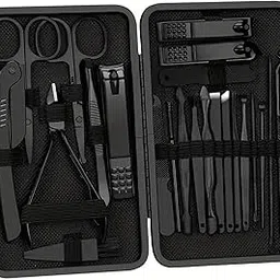 flombify FLOMBIFY® LS25 24PCS Essentials Nail Cutter Kit for Men & Women | Most Practical Nail kit Manicure | Stainless Steel Nail Cutter Set for Men Scissors Grooming Kit, Acne needle, Blackhead Tool with Leather Travel Case-picture-19
