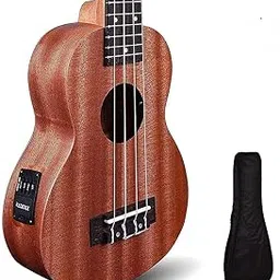 Kadence Wanderer Soprano Series Brown Mahogany wood Ukulele with Bag, (Wanderer 21", Semi Acoustic)-picture-36