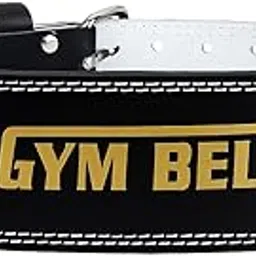 Premium Weight Training Gym Belt, Black Leather with Gold Text, Professional Workout Support for Powerlifting and Bodybuilding 1 pc-picture-32