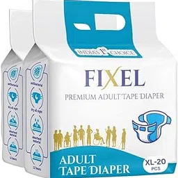 FIXEL Adult Tape Diapers for unisex, Extra Large size Combo Pack of 2, XL (40 PCS)-picture-18