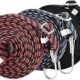 SHIVIT (Pack of 2) Motorcycle Luggage Strap with Metal Hooks 3.3ft High Elasticity Bungee Cord for Bike, Cargo, Travel & Packaging (ADJ Length Buckle)-picture-48