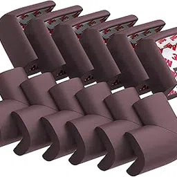 OLWICK® Baby Safety Corner Guards | Corner Edge Protector | Baby Proofing Corner Guards Cushion for Table, Stair, Cabinet, Countertop with 3M Tape, Pack of 12, Brown-picture-26