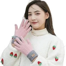 tomorrow fashion Tomorrow Pink Winter Gloves for Women, Gloves for Cold Weather, Touchscreen Gloves for Women, Winter Gloves for Snow, Perfect for Winter Sports, and Cold Weather Protection. image 1