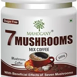 Mahogany 7 Mushrooms Mix Coffee with beneficial effects of seven mushrooms 200g- Stress and Anxiety Relief-picture-11