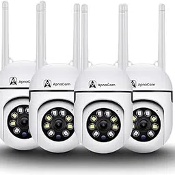 ApnaCam 1080p Wireless PTZ Security Camera for Home & Office | 360° Rotation, Color Night Vision, Two-Way Audio, Motion Detection Alerts, Cloud & SD Card Storage, WiFi CCTV Indoor Camera (Pack of 4)-image-8