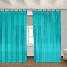 Duronet - Outdoor Loop Sun Blockage Polyester Solid Curtains (Green, 4.5 ft X 6.5 ft)-picture-23