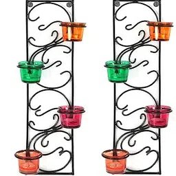 Asian Aura Tealight/Scented Candle Votive Holder, Wall scones with Tea Lights & Glass votives-Set of 2-picture-10