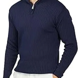 loque Men’s Wool Blend Selection Sweater Half Zip High Neck Pullover Warm Casual Winter Wear for Office and Travel-picture-41