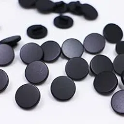 Matte Black Shank Buttons, Flat Shank Button, Small Black Shank Buttons, Blouse Buttons, Shirt Buttons, Mini Shank, Round, 8mm (50)-image-29