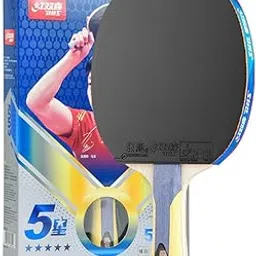 DHS New 5 Star Table Tennis Racket H5002/H5006, 5 Stars Series Pingpong Paddle Finished Bat Factory-Made Both Side Hurricane 3 Rubbers for All-Round Players (H5002-Long-FL)-picture-15