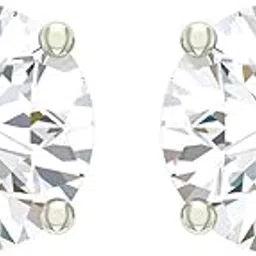 clara 925 Sterling Silver 5 Stone Pendant Earring Chain Jewellery Set | Platinum Plated, Swiss Zirconia | Gift for Women & Girls-picture-29