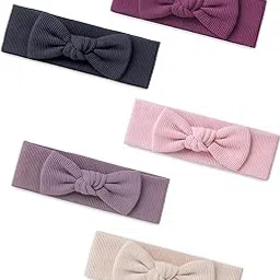 Mi Arcus Baby Girl Stretchable Multicolor Headbands Hair Accessory for Baby Girls of Aged 1 Years+ (Pack Of 5)-picture-18