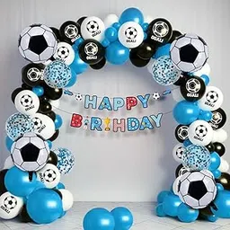Party Propz Football Theme Birthday Decoration - 41 Pcs Happy Birthday Decoration Items for Kids | Soccer Theme Birthday Decoration Items | Football Balloons for Decoration | Birthday Decorations Boys-picture-14