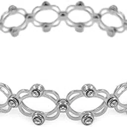 parnika 925 Sterling Silver Rhodium Plated Cuzbic Zircon Studded Convertible Ring Plus Bracelet | Gifts for Women & Girls | With Certificate of Authenticity |-picture-19