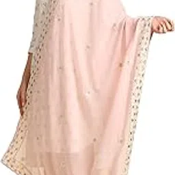 dupatta bazaar Women's Georgette Dupatta with Off White & Gold Embroidery-picture-29