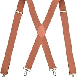 mippo Men's Adjustable Elastic Suspenders with 4 Metal Clips Hook Clip Braces-picture-24
