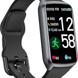 Amzhero Health Fitness Tracker with 24/7 Heart Rate, Blood Oxygen, Blood Pressure, Sleep Tracker, 5ATM Waterproof Activity Trackers with Step Tracker, Bluetooth Pedometer (S & L Bands Included)-image-6