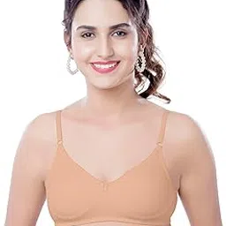 brida ladies innerwear Brida Exotica Women’s Wide Strap Seamless T-Shirt Bra – Non-Padded, Wireless, Cotton Blend-picture-42